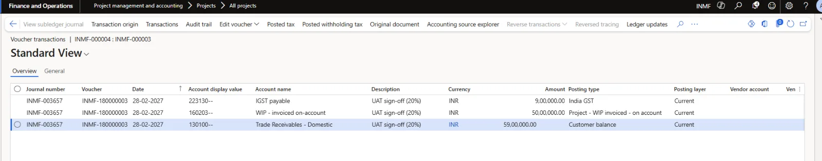 Voucher INMF-180000003: UAT sign-off invoice