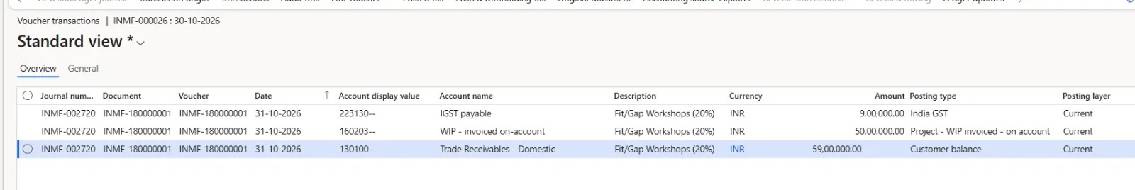 Voucher INMF-180000001: Activate milestone invoice