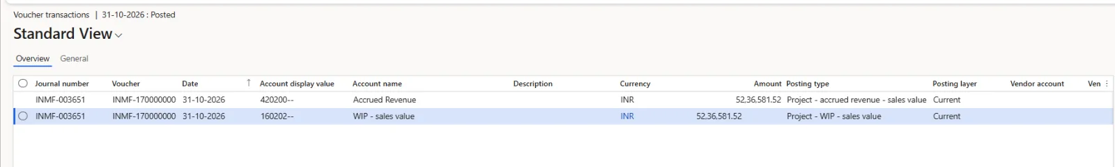Voucher INMF-170000000: revenue recognition 31-10-2026