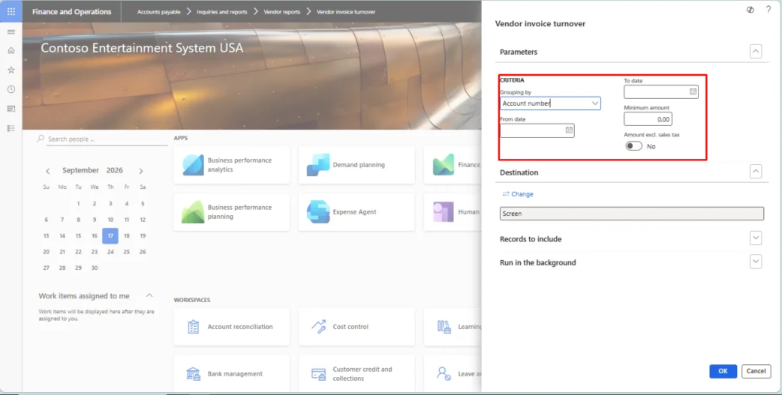 Screenshot — Vendor Invoice Turnover