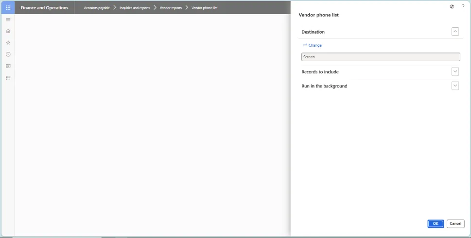 Screenshot — Vendor Phone List