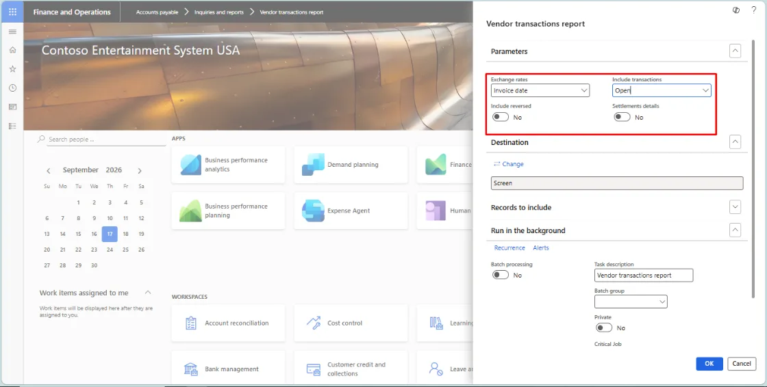 Screenshot — Vendor Transactions Report