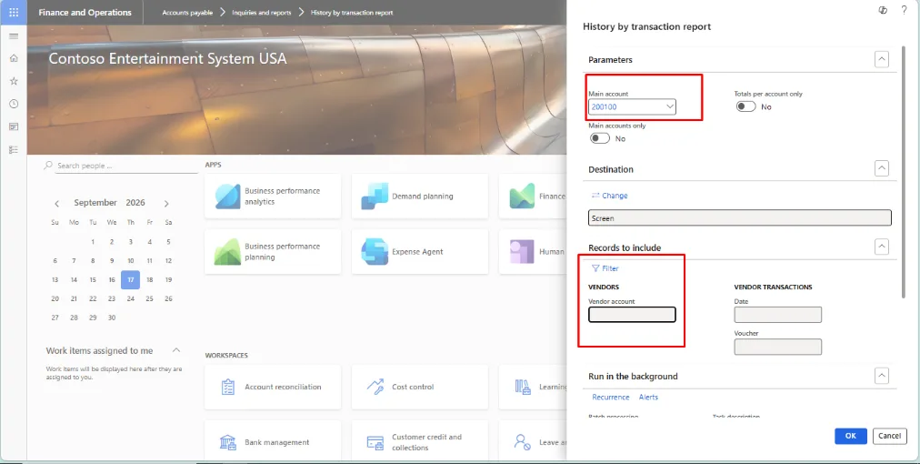 Screenshot — History By Transaction Report