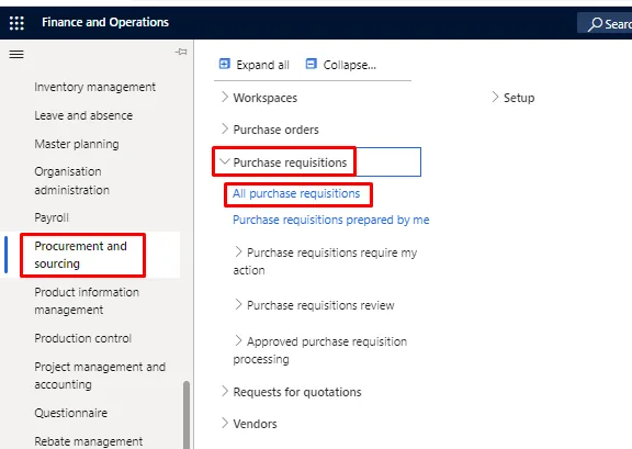 Screenshot — Acquisition of Fixed Assets