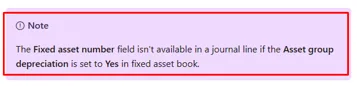 Screenshot — Depreciation on Fixed Assets