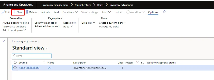 Screenshot — Fixed asset transfer