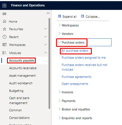 Screenshot — Acquisition of Fixed Assets