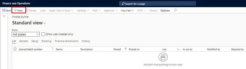 Screenshot — Acquisition of Fixed Assets