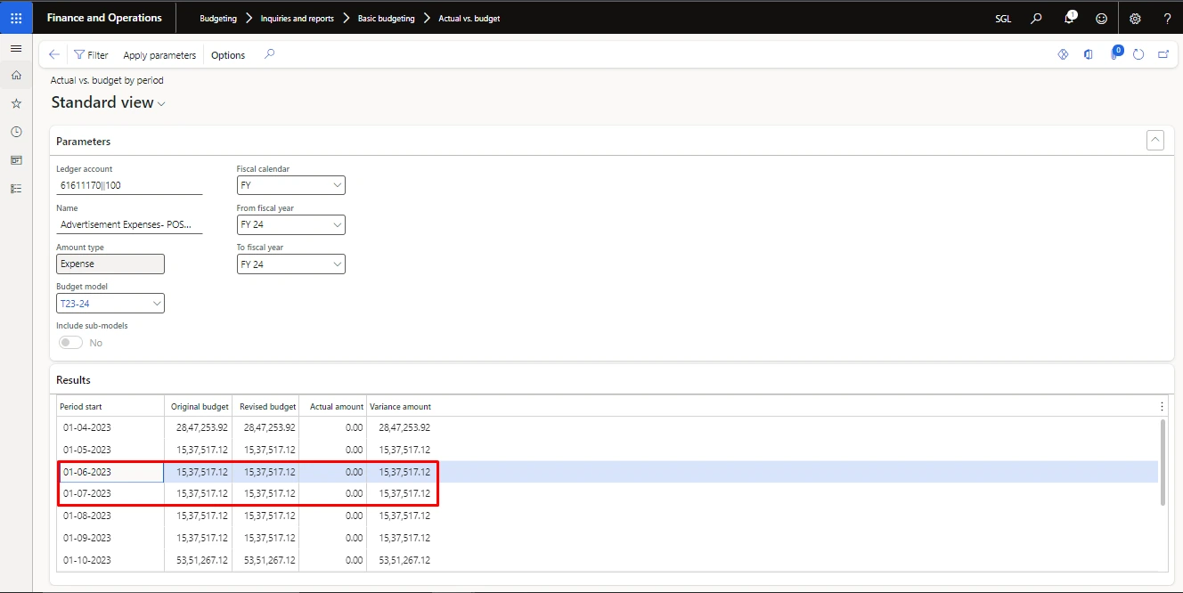 Screenshot — Within Group Transfer