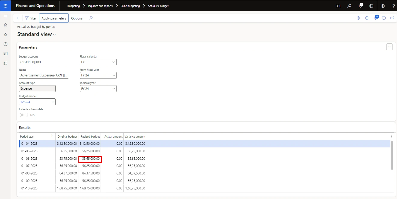Screenshot — Within Group Transfer