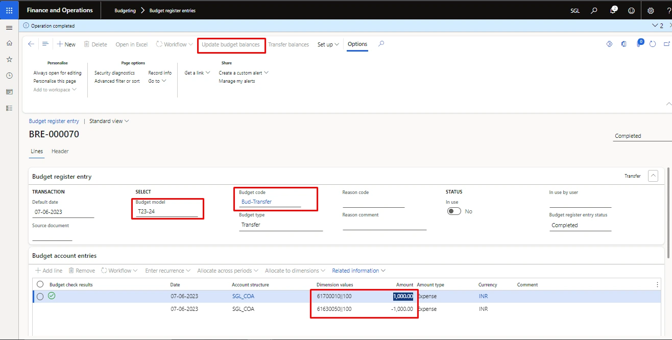 Screenshot — Outside The Group Transfer