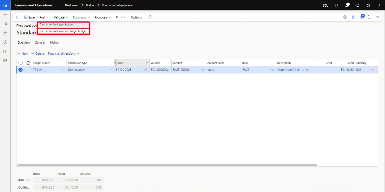 Screenshot — Accumulated Depreciation