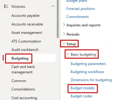 Screenshot — Budget Model