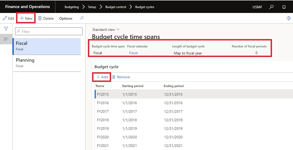 Screenshot — Budget Cycle