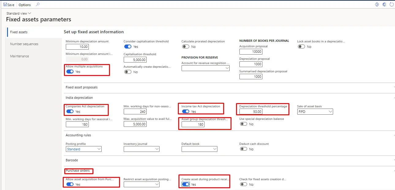 Screenshot — Setup Parameter: