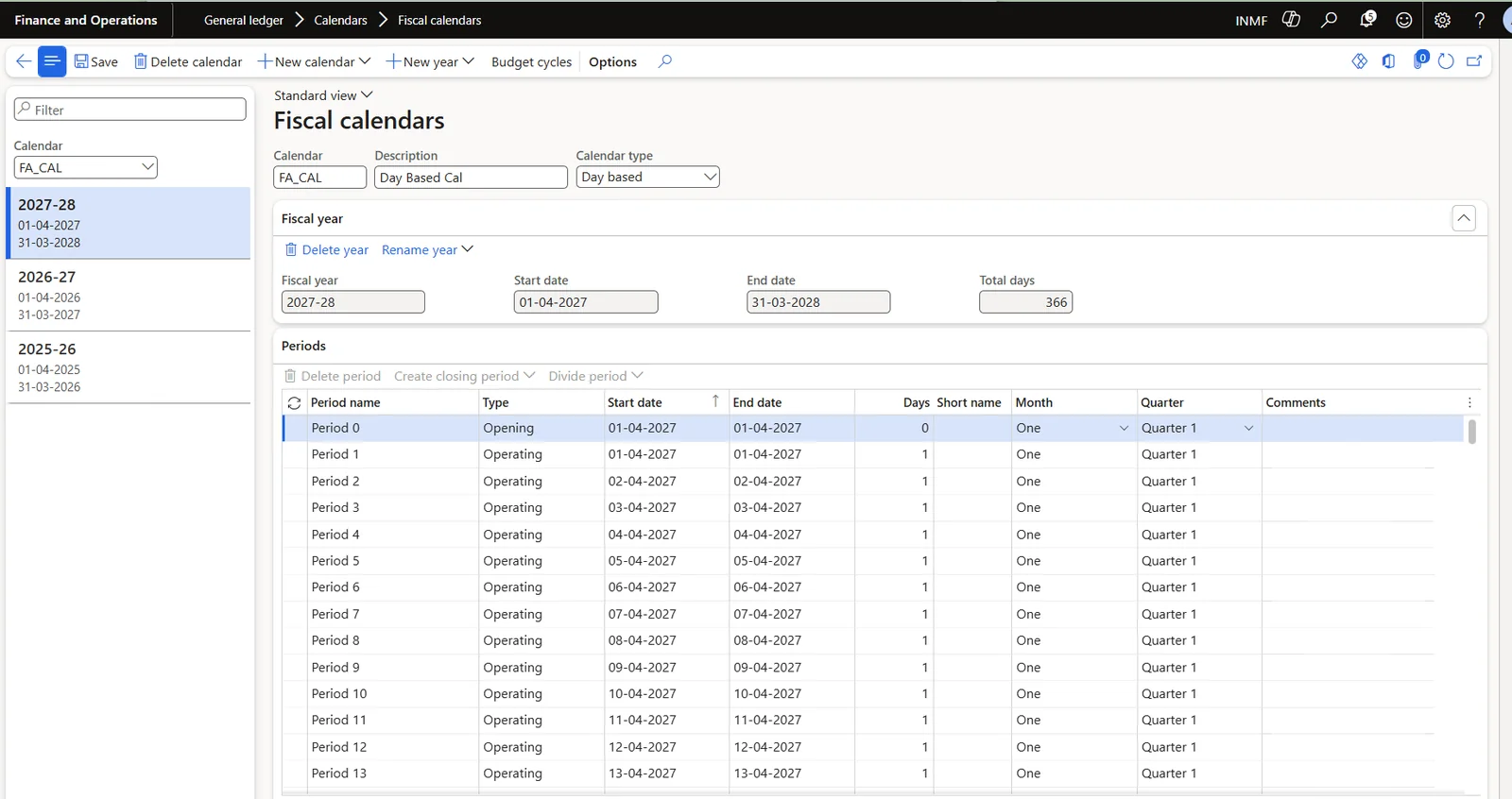 Screenshot — Fixed asset Books: