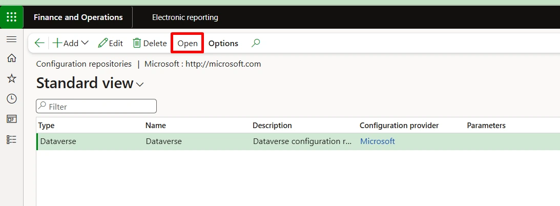 Selecting the configuration repository