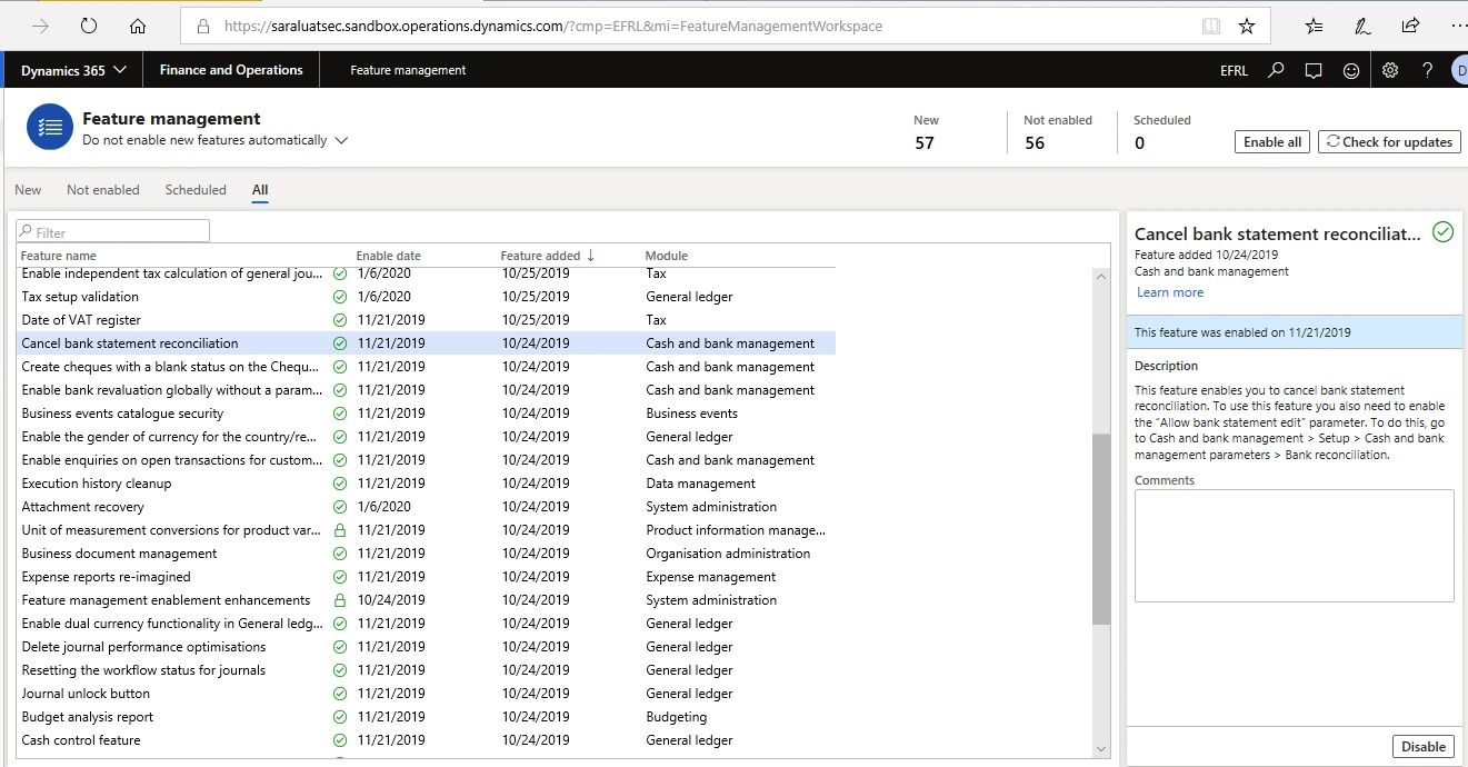 Enabling Cancel bank statement reconciliation