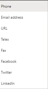 Screenshot — Contact information