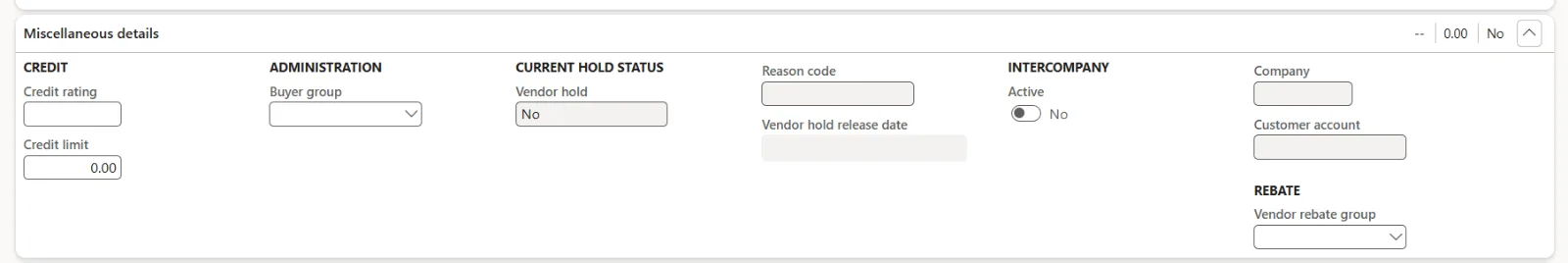 Screenshot — Miscellaneous details
