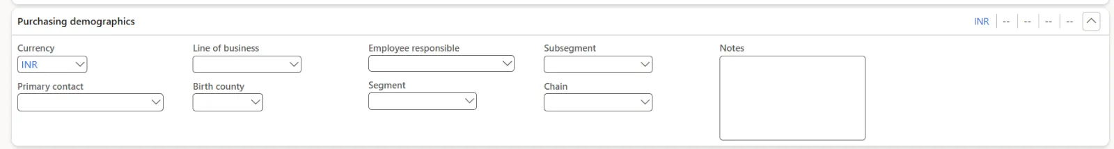 Screenshot — Purchasing demographics